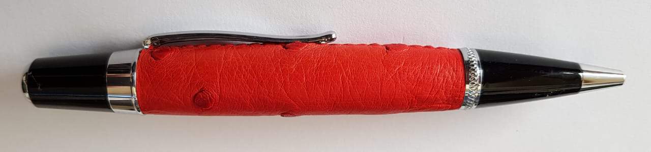 Executive ostrich pen with leather
